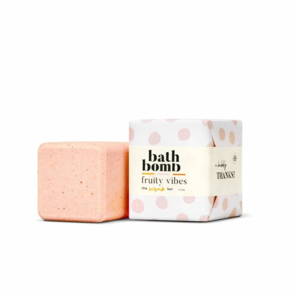 The Scrub Bar Bubbly Thanks Pink Fruity Bath Bomb