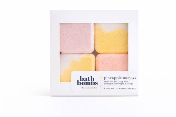 The Scrub Bar Pineapple Mimosa Bath Bomb Set