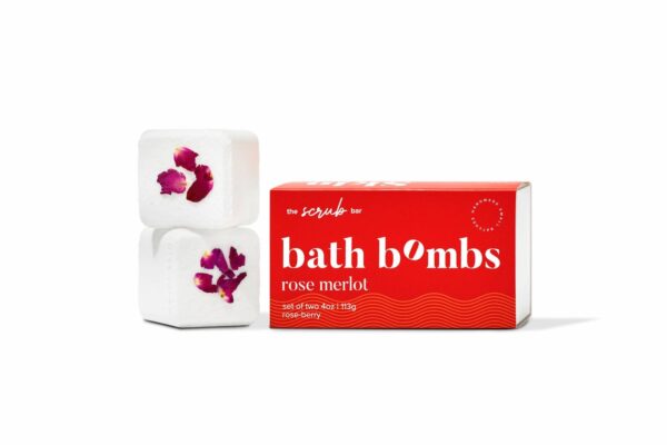 The Scrub Bar Rose Merlot Bath Bomb Gift Set